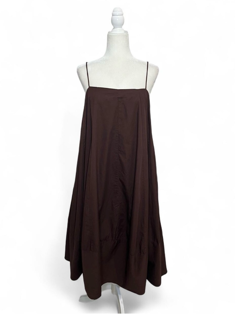 Free People 100% Cotton Brown a-line midi dress